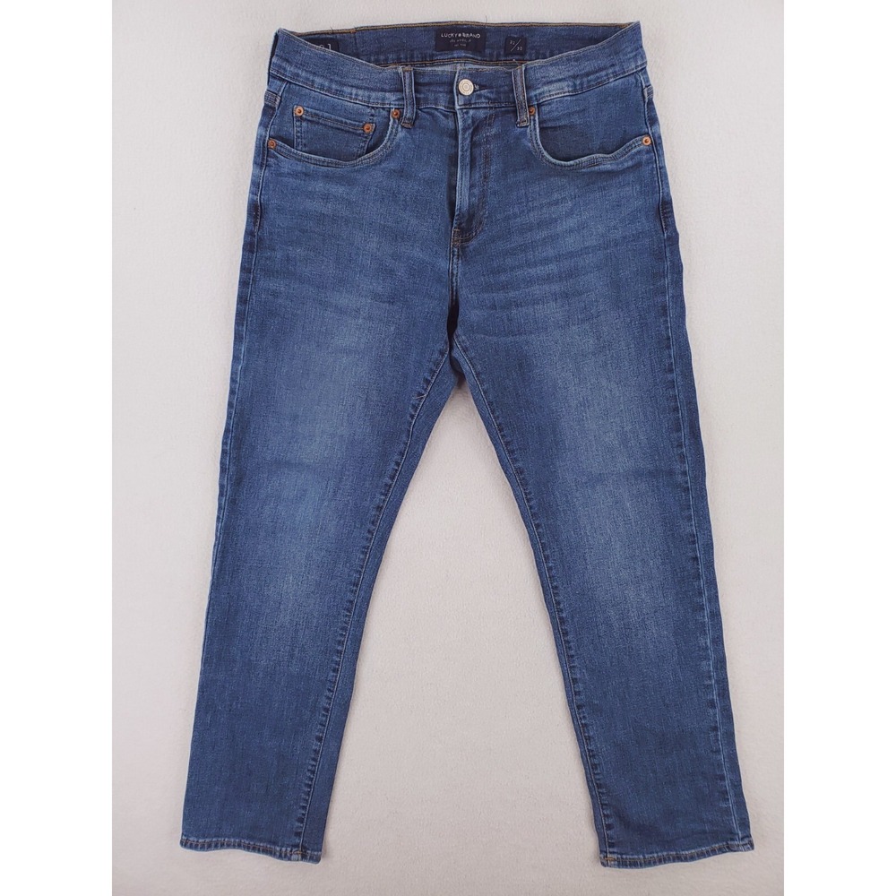 Lucky Brand Jeans Mens 32x30 221 Straight Stretch Denim Pant Dark Whiskering Y2K